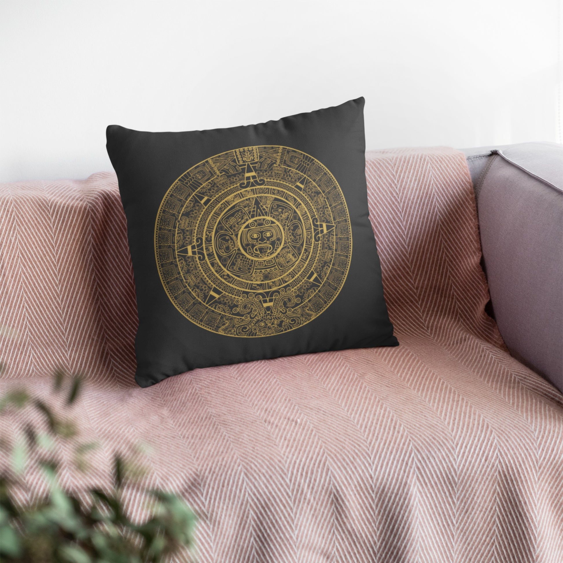 Stylish Mayan Symbols Pillow