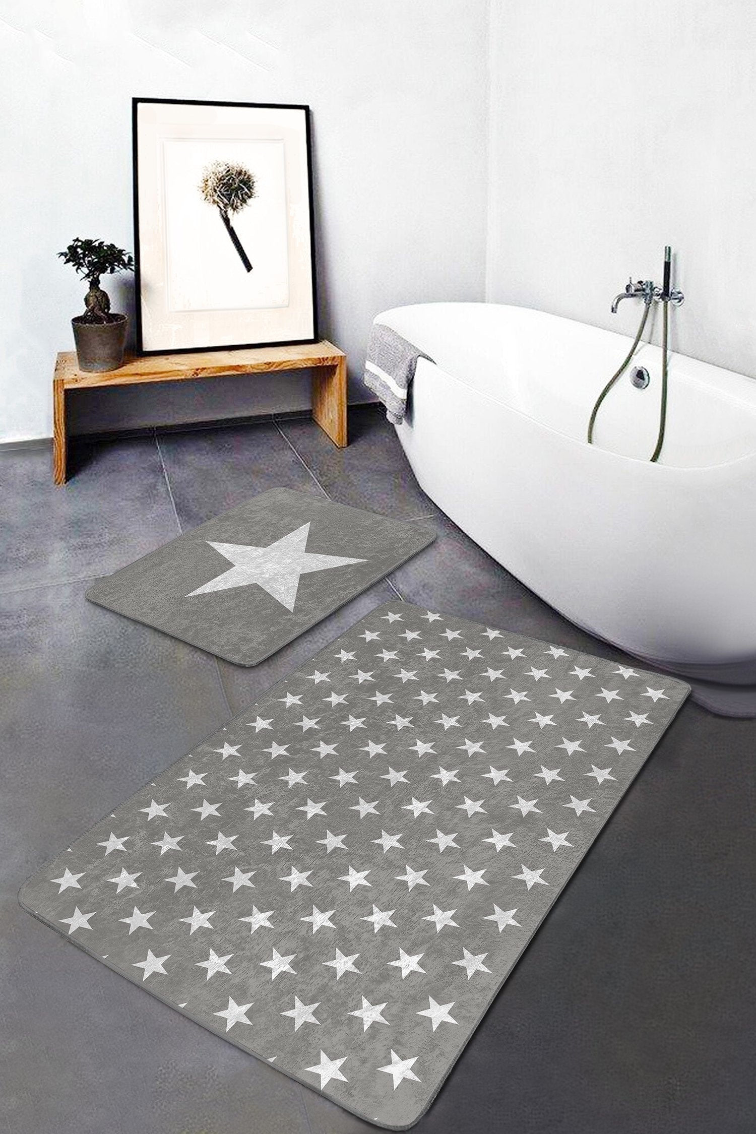 Functional Set with a Modern and Cozy Grey Star Design