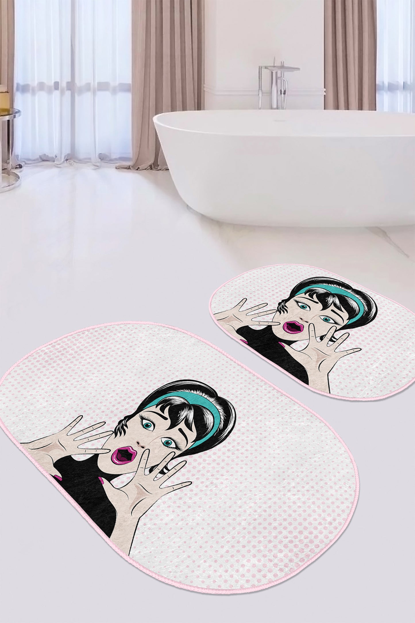 Women Pattern Bath Mat Set for a Stylish and Empowering Bathroom