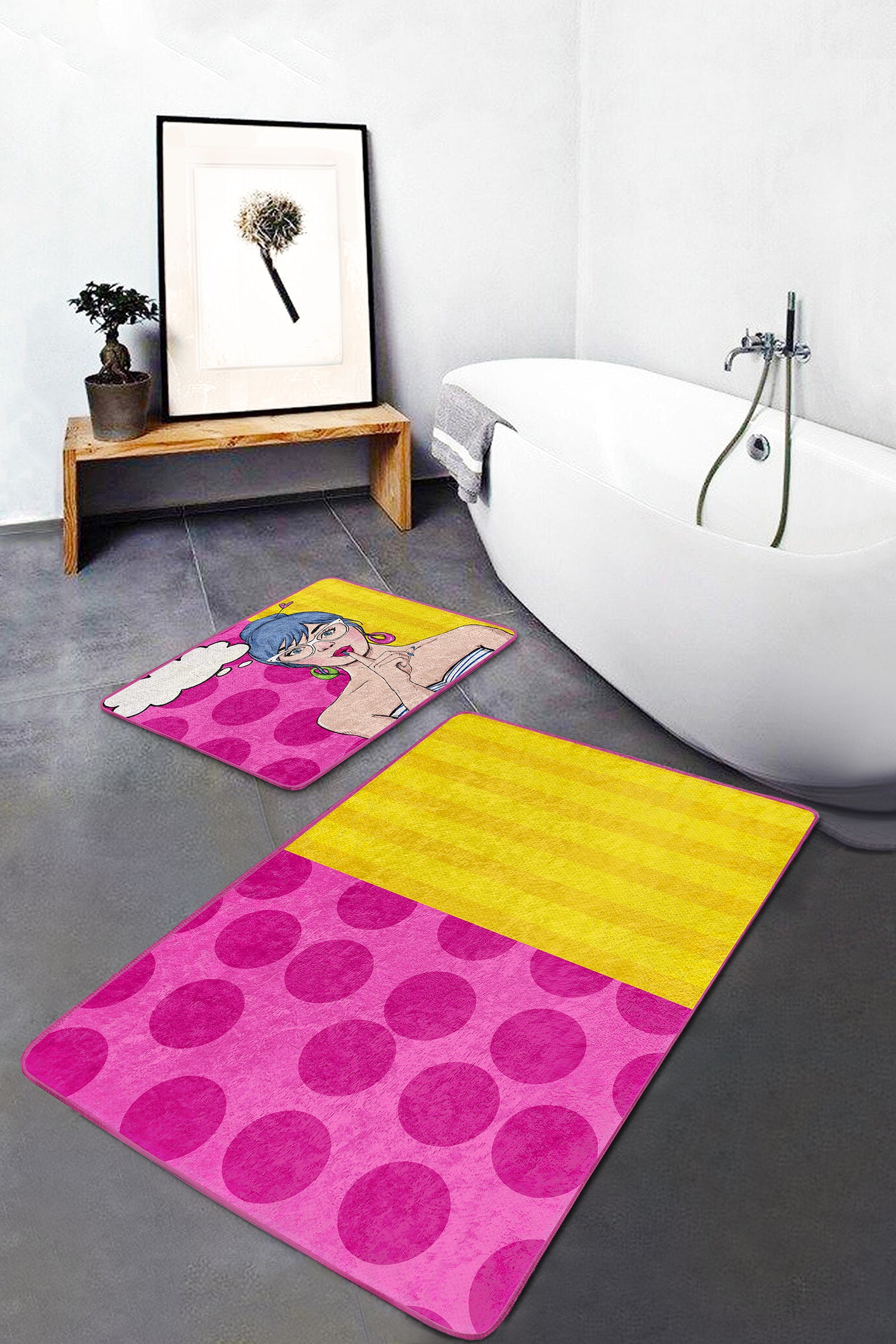 High-Quality Pop Art Bath Mat for Stylish and Energetic Decor