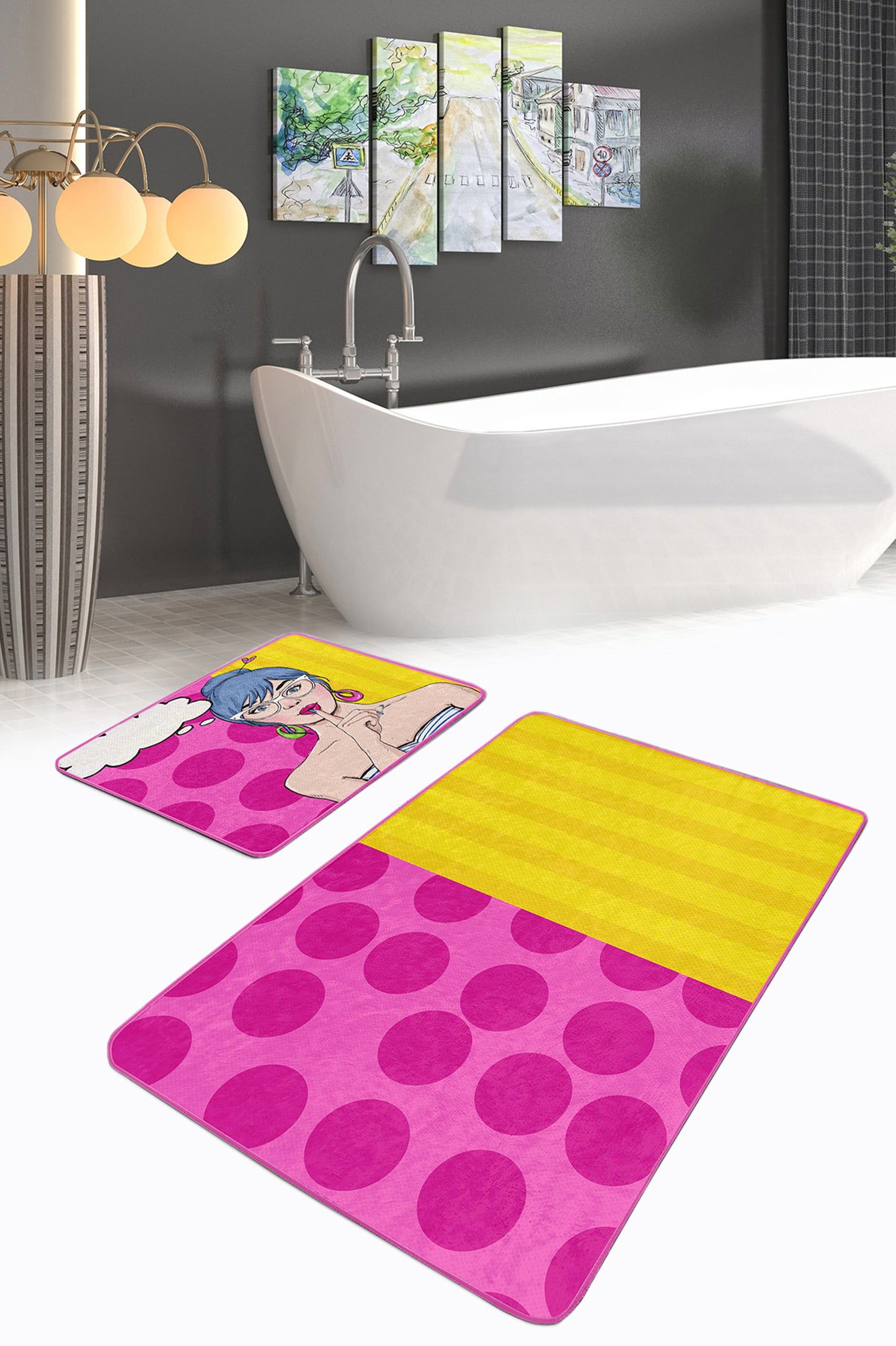 Bold and Vibrant Mat with Pop Art Design