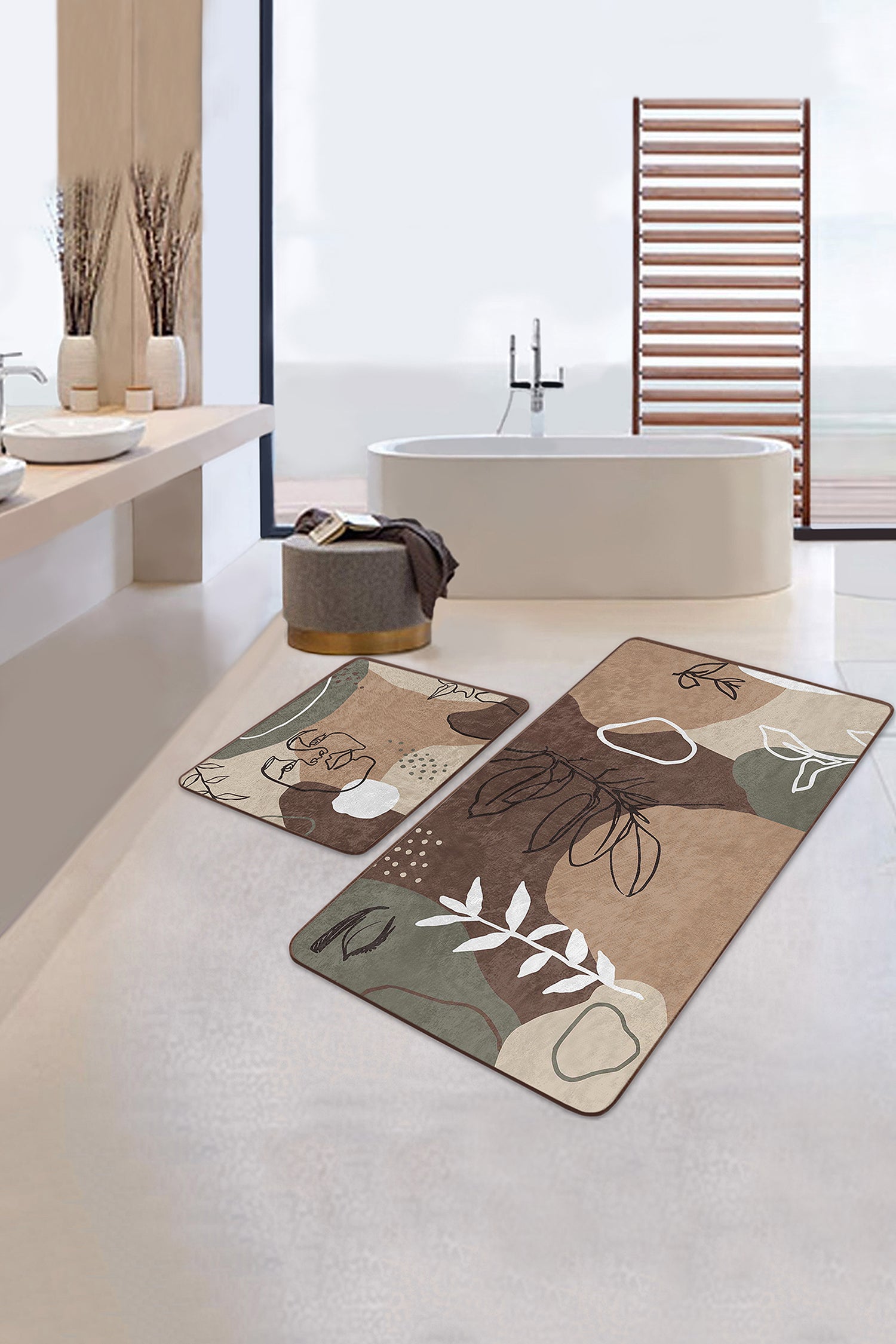 Bohemian Pattern Decoration Bath Mat Set for a Stylish and Inviting Retreat