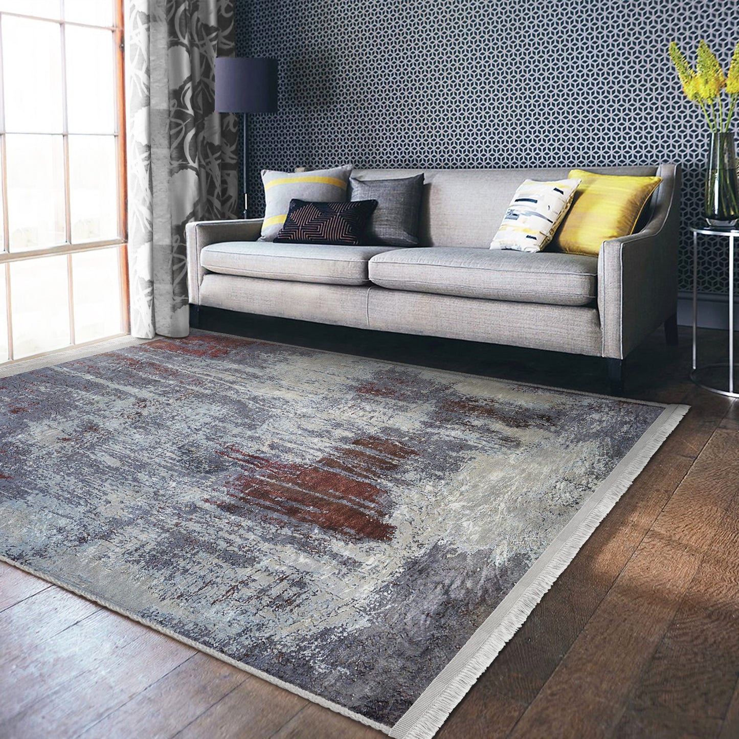 Functional Rug with Natural Rustic Appeal