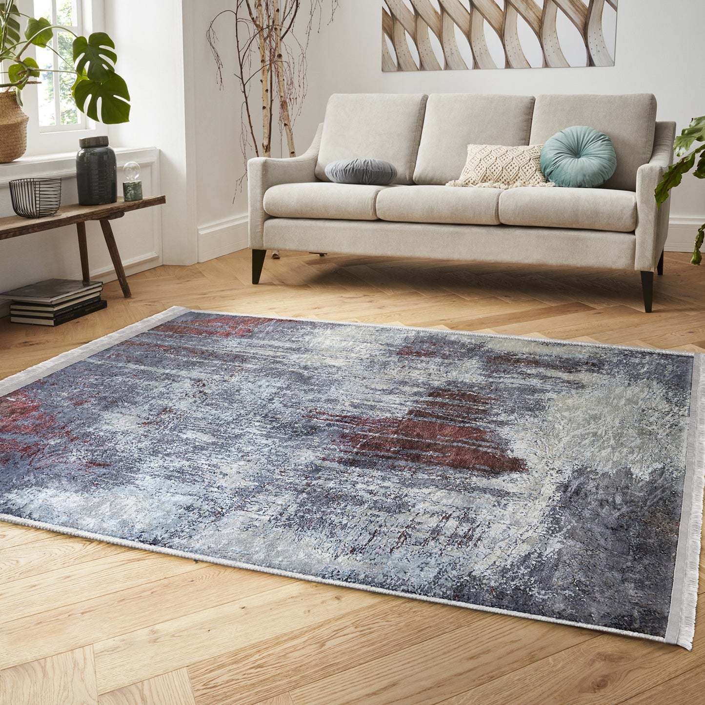 Stylish Rug with Decorative Rustic Pattern