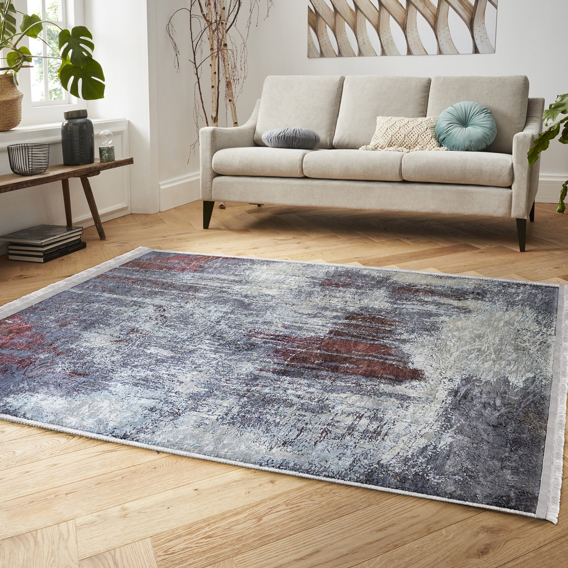 Stylish Rug with Decorative Rustic Pattern