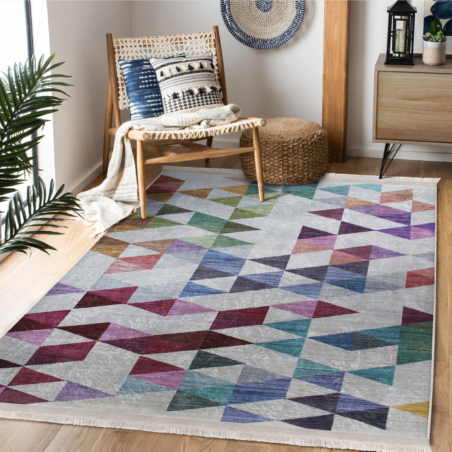 Tranquil Geometric Area Rug - Front View