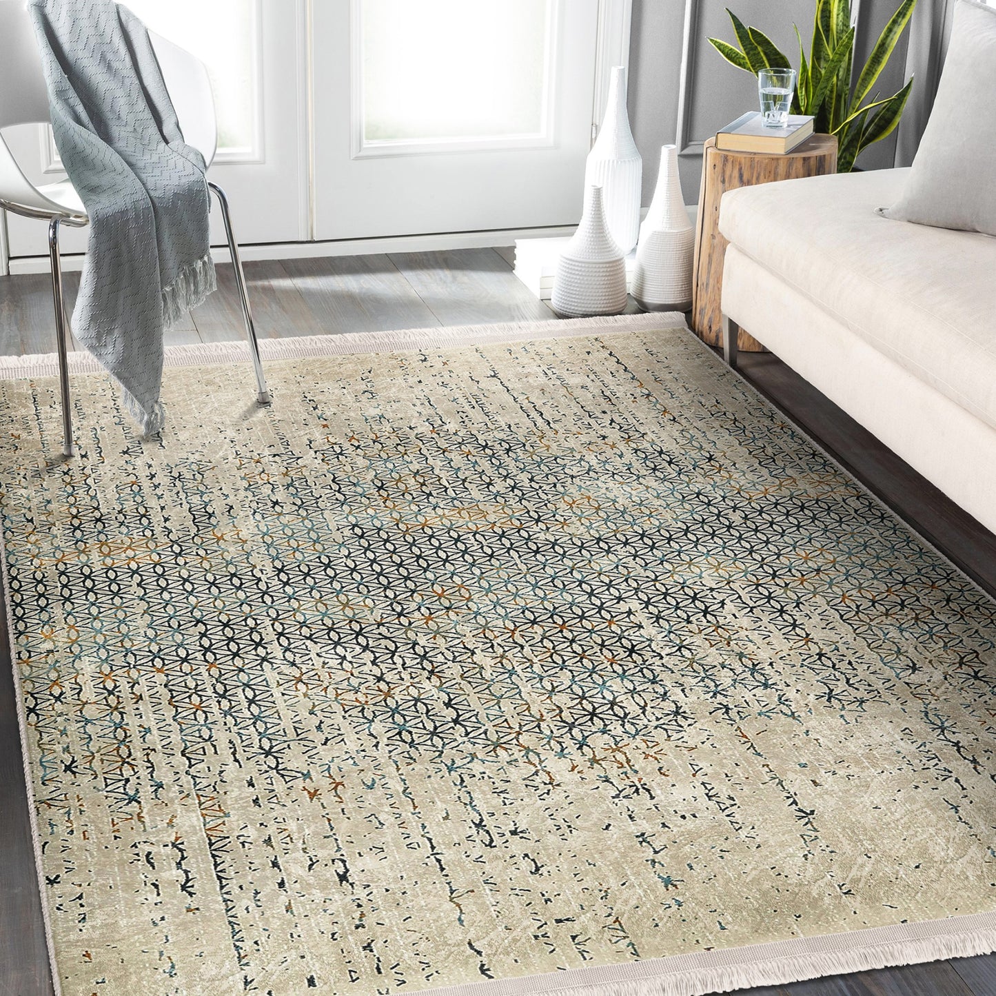 Functional and Stylish Area Rug with Textured Jute Craftsmanship