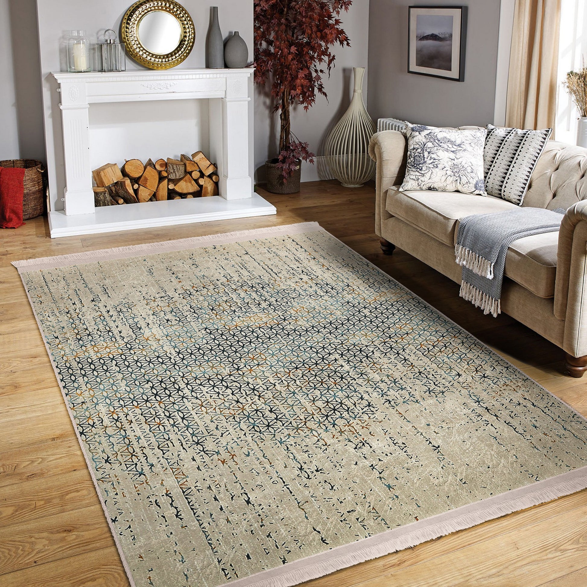 Decorative Area Rug with Natural Texture and Elegance
