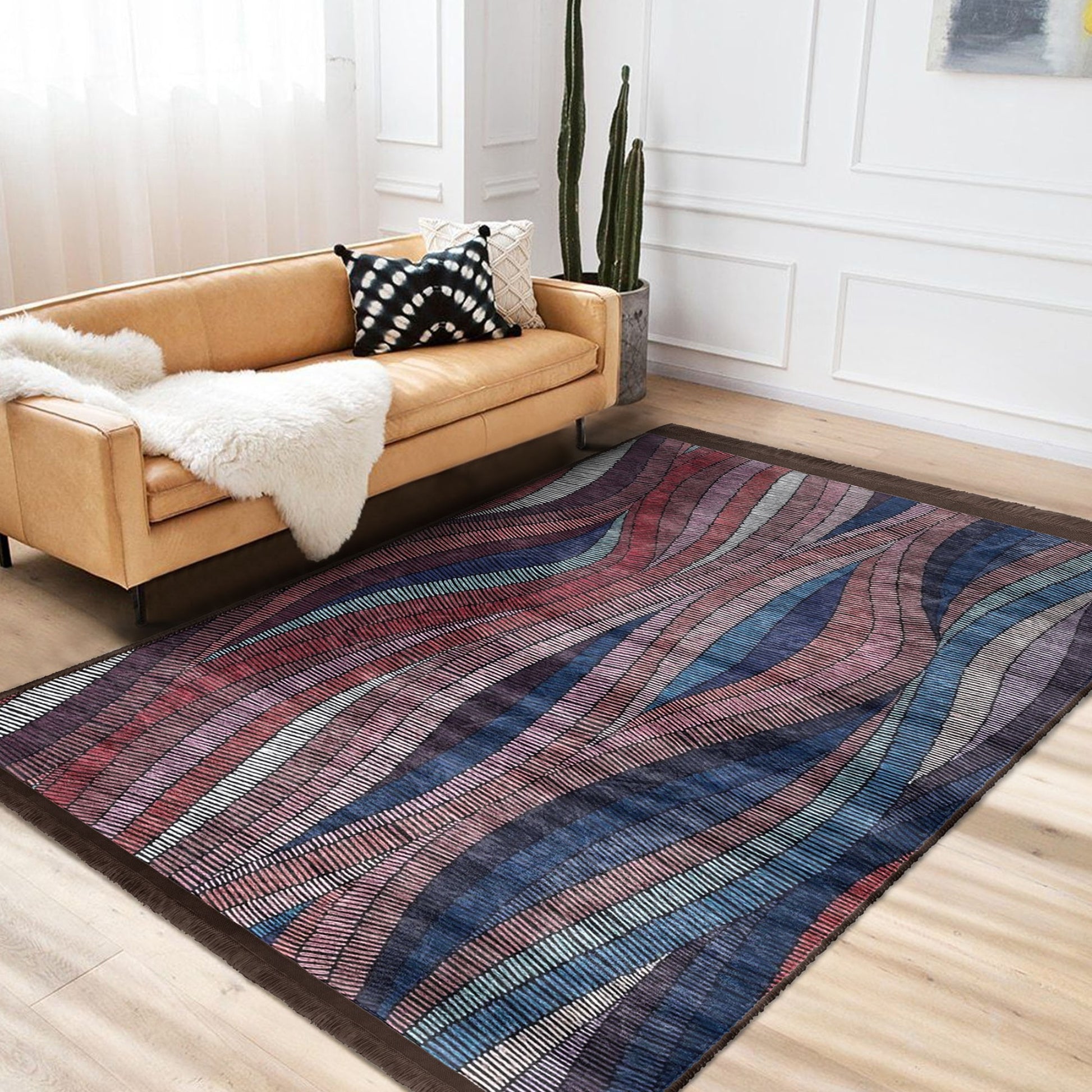 Wave Style Area Rug - Front View