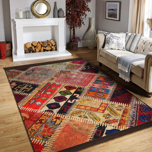 Ethnic Traditional Area Rug - Front View