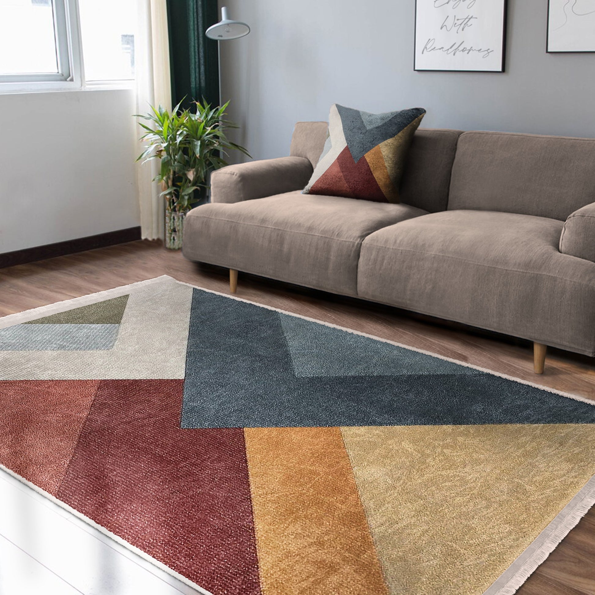 Modern Triangle Rug for a Trendy Living Space