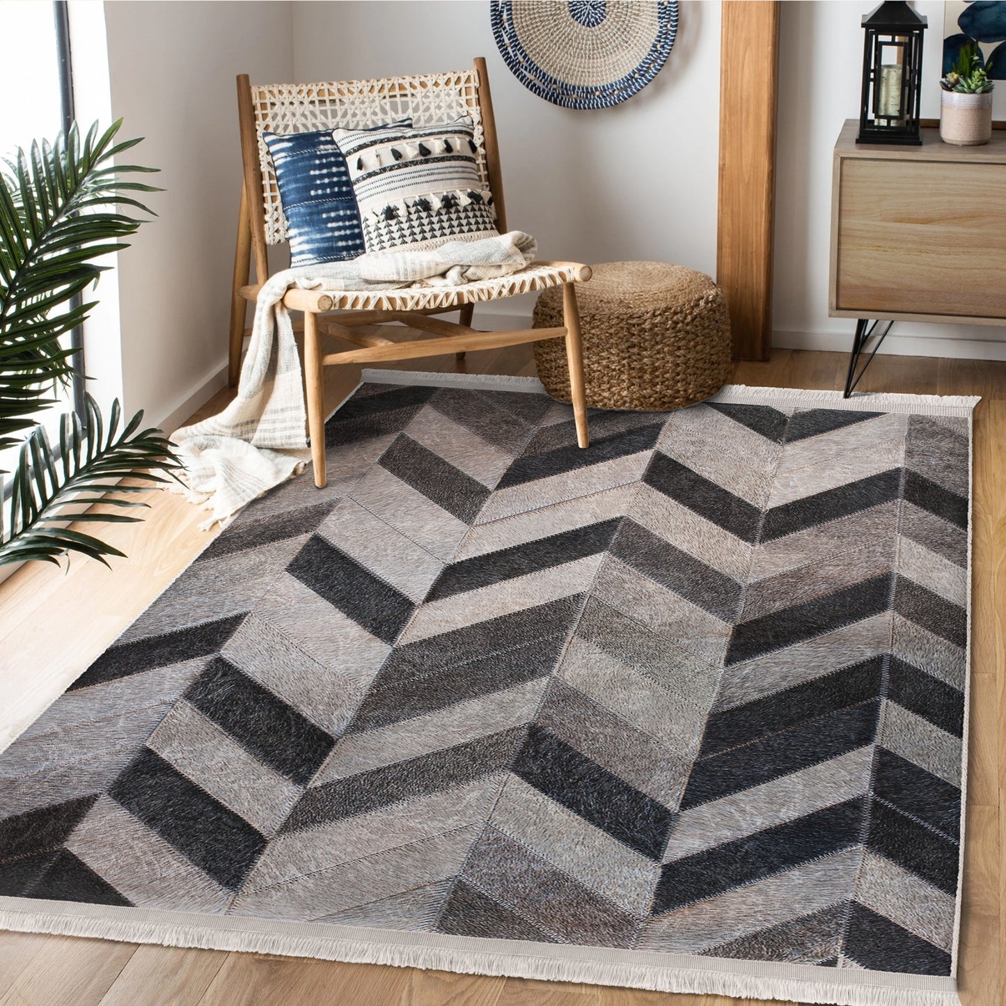Decorative Area Rug with a Stylish Blend of Grey Hues