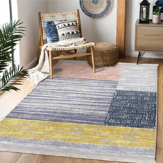 Bohemian Square Area Rug - Front View