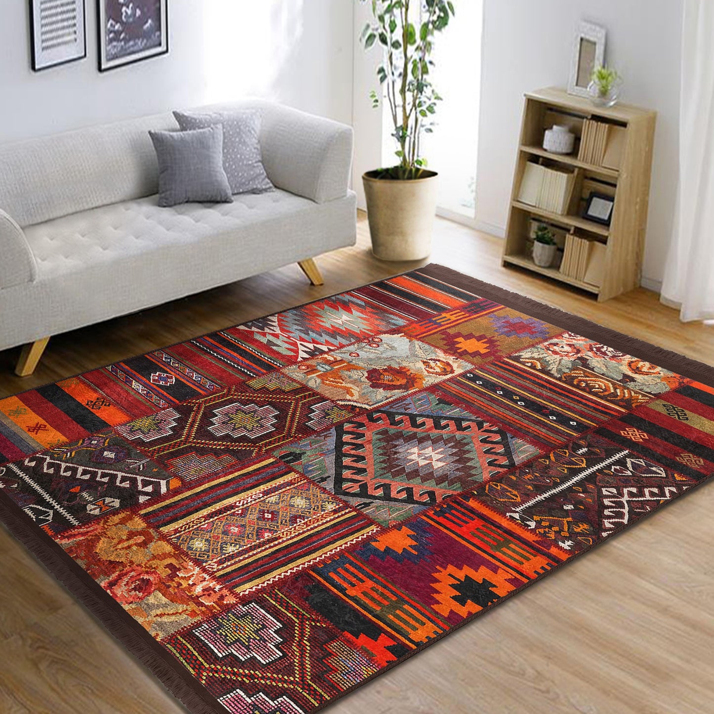 Classic Ethnic Rug for a Stylish and Cultural Living Space