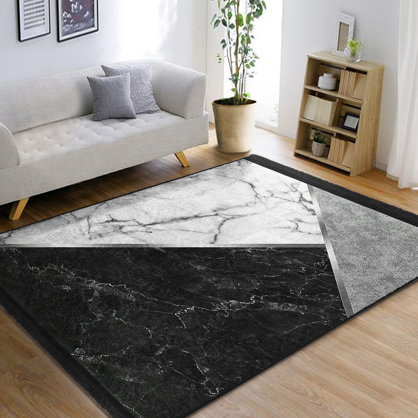 Chic and Luxurious Rug for a Trendy Living Space