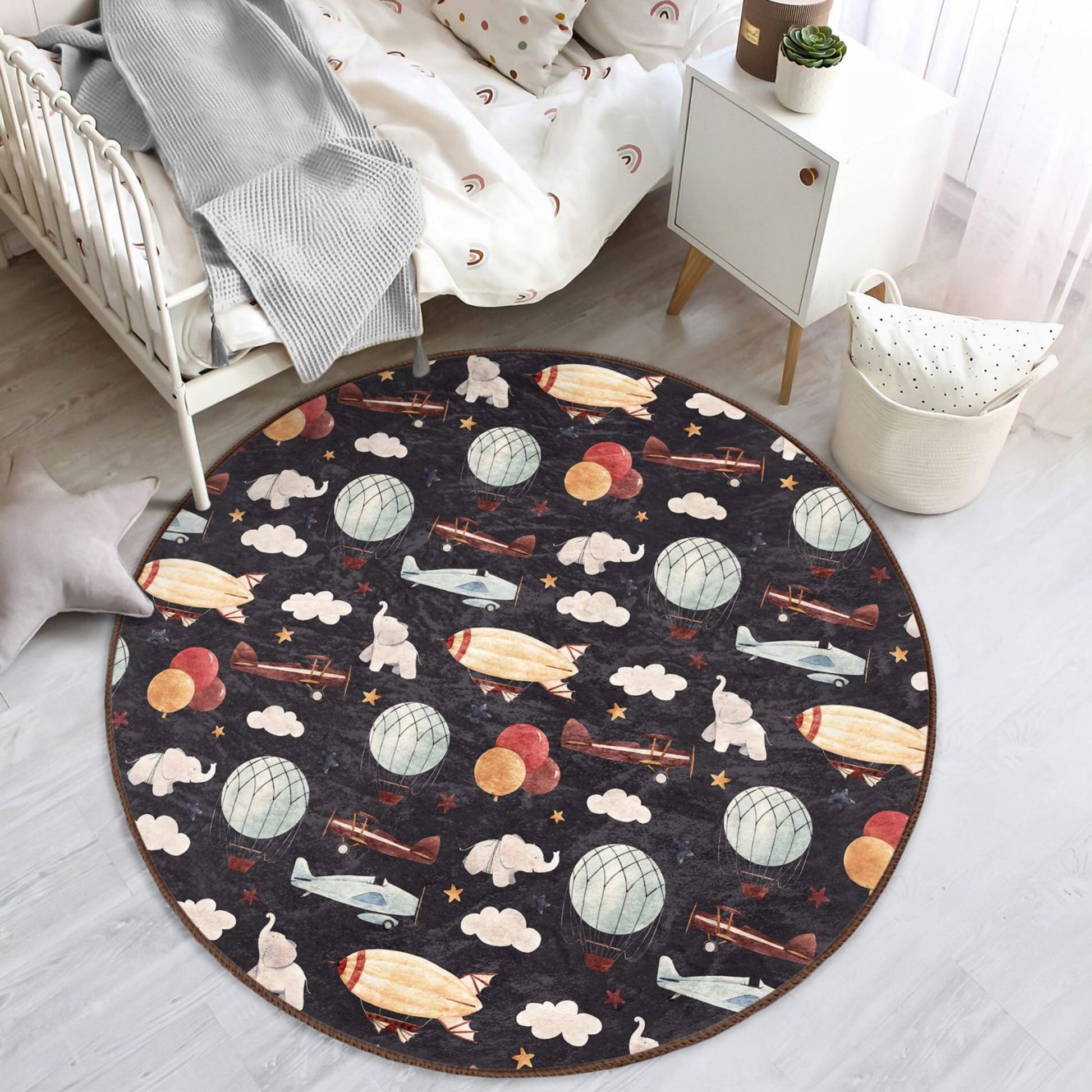 Aircraft-themed Children's Area Rug