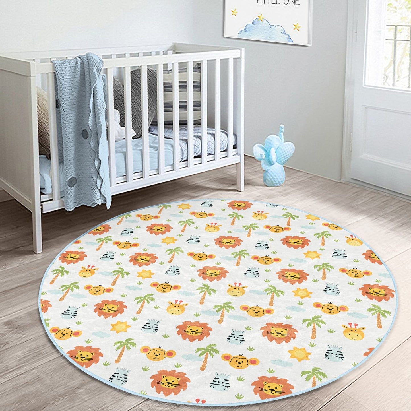 Adorable Animal Friends-themed Children's Rug
