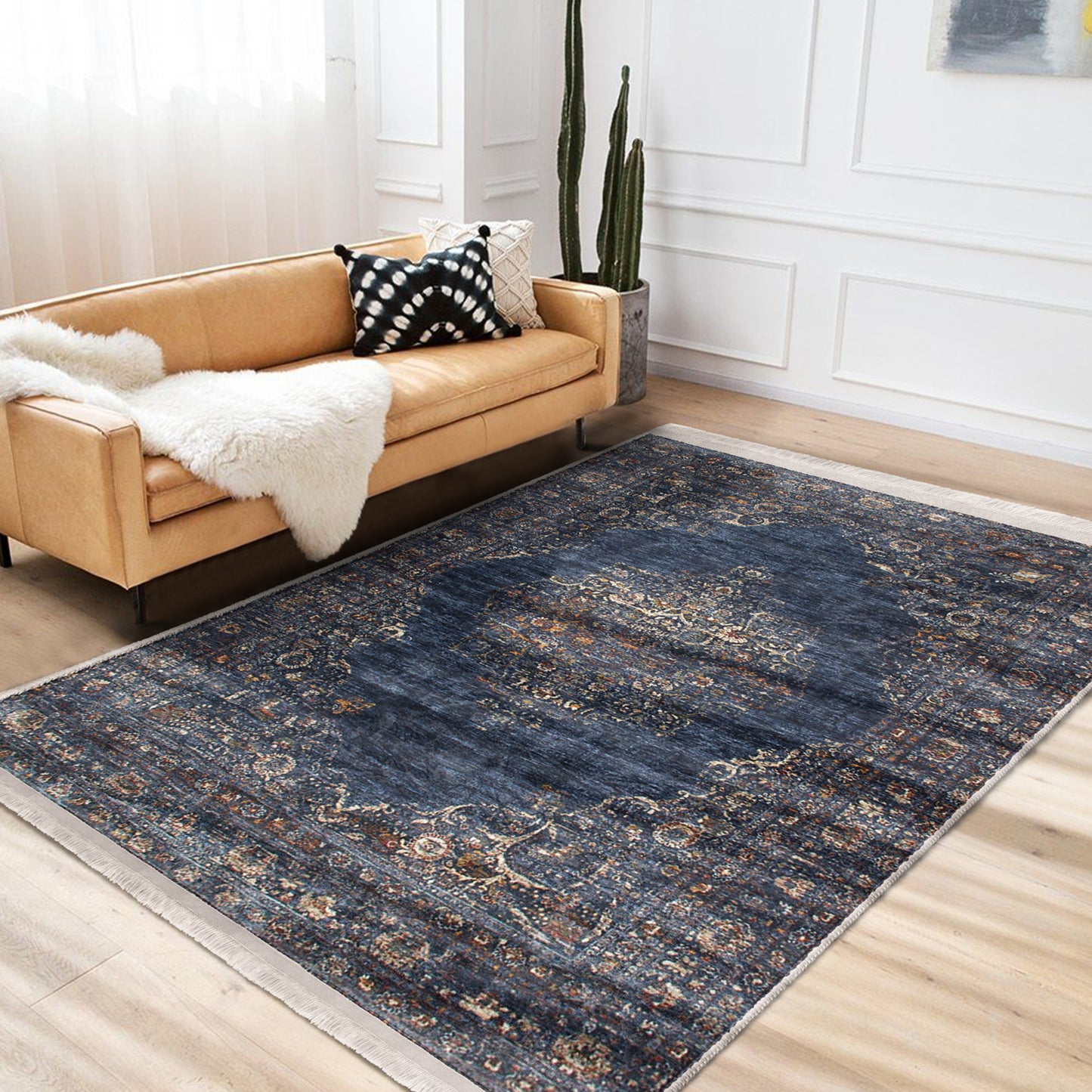 Versatile Traditional Area Rug - Office or Study Space