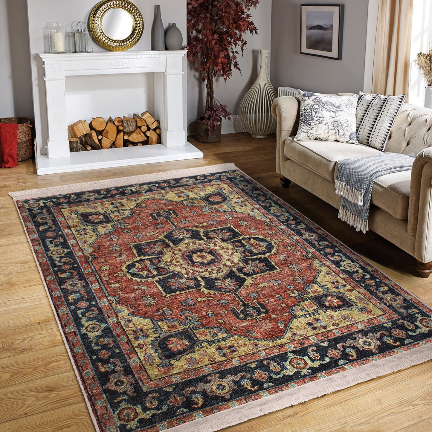 Versatile Traditional Area Rug - Office or Study