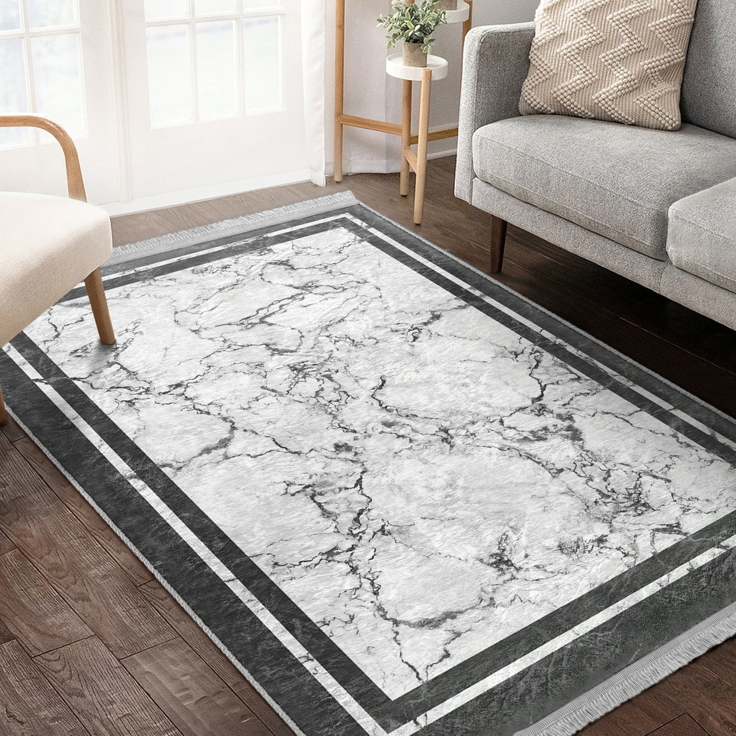 Premium Washable Marble Design Carpet - Homeezone