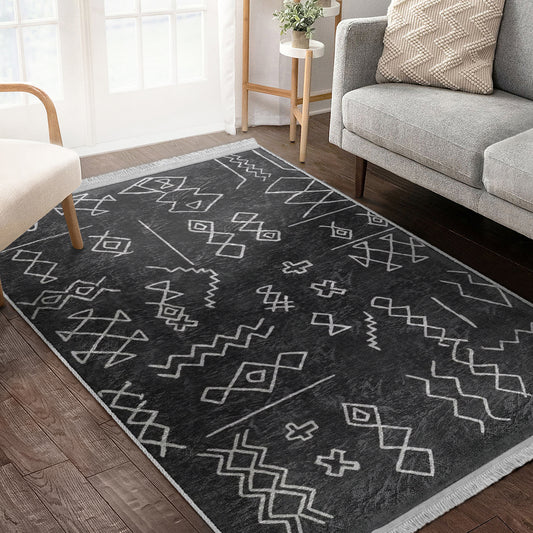 Aztec Style Home Decorative Washable Rug - Main View