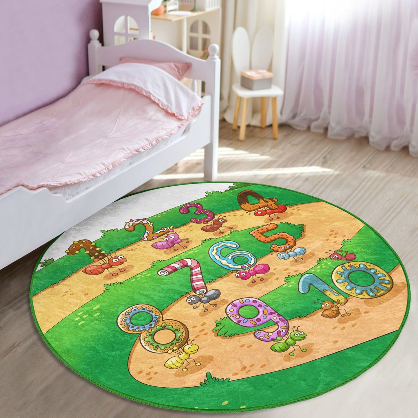 Educational Ant Theme Nursery Carpet - Whimsical Design