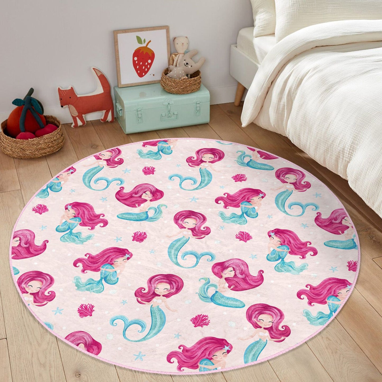 Homeezone Girls Room Rug - Dive into a World of Mermaids and Magic
