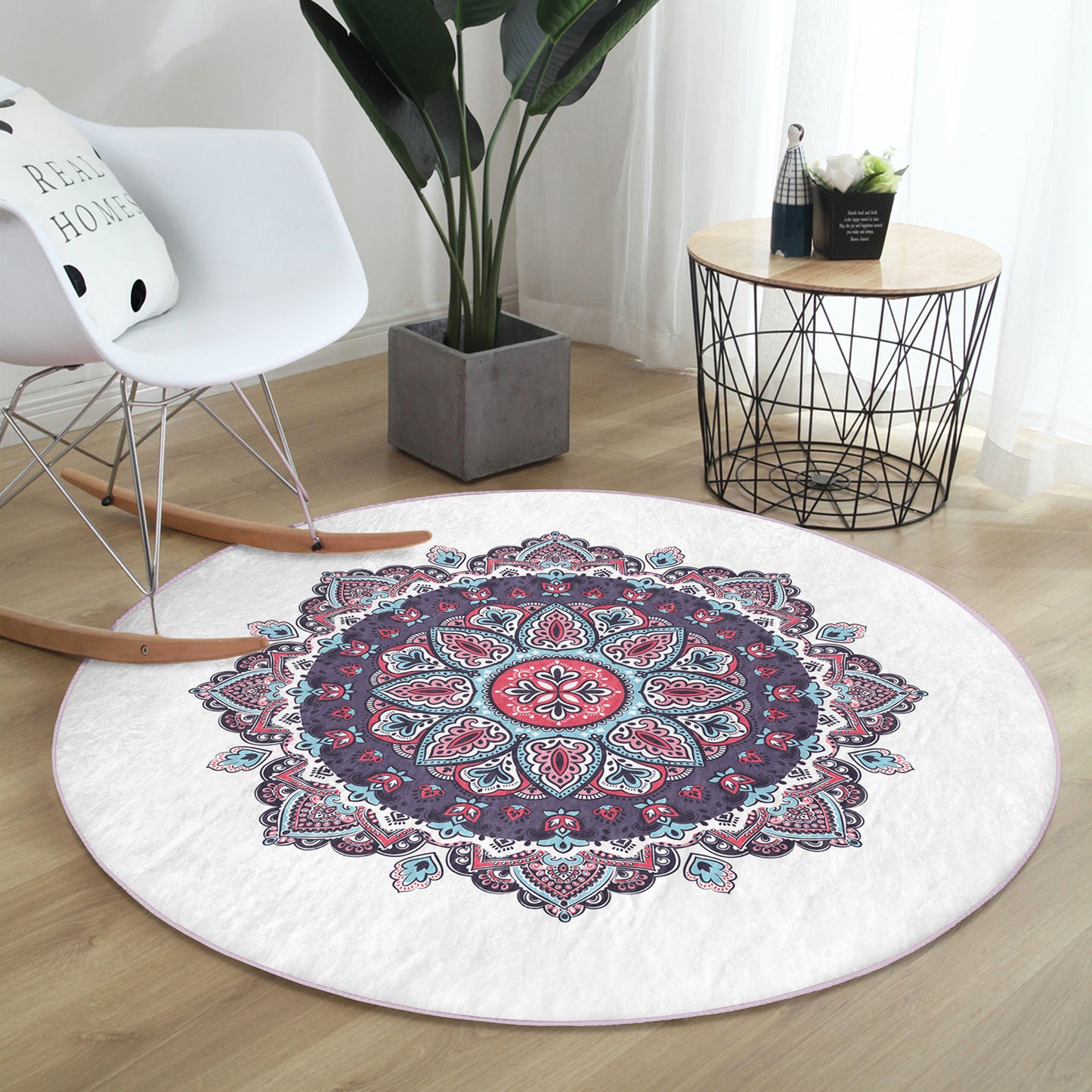 Homeezone Round Rug - Versatile Meditation Room Decor