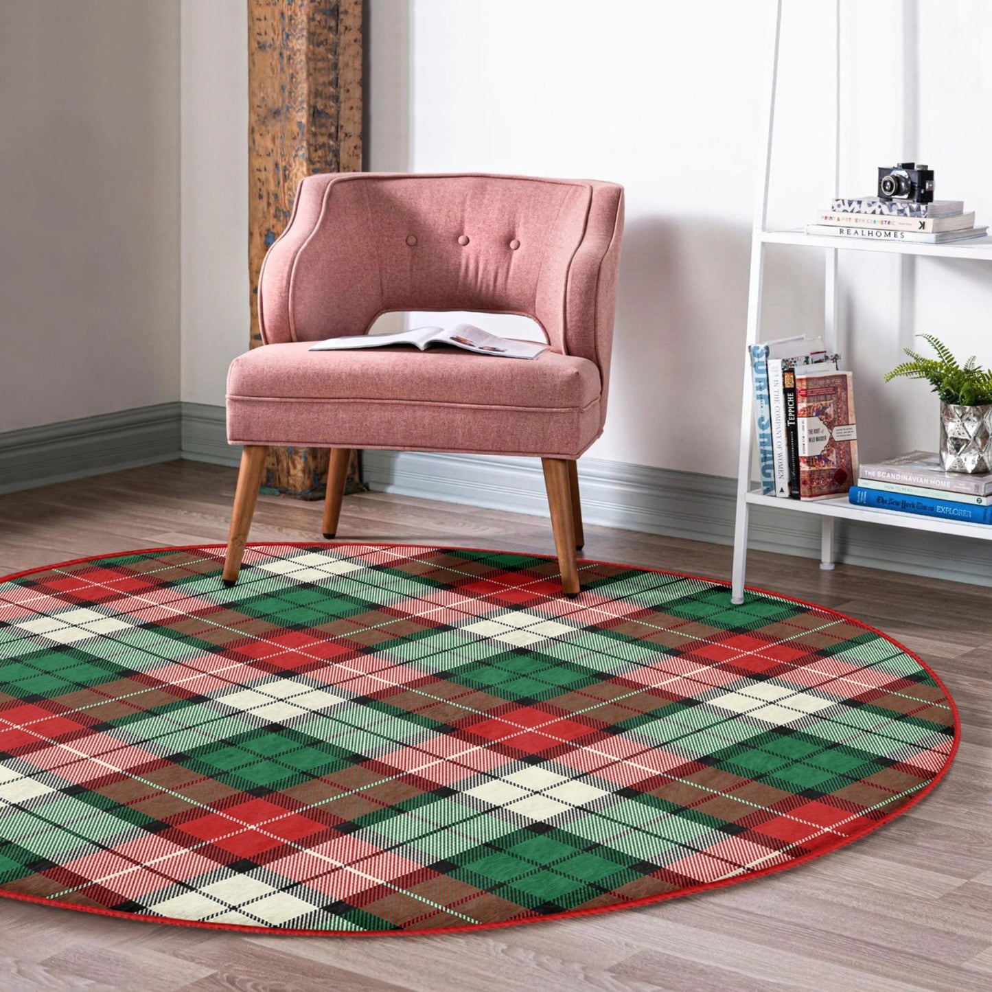 Round Patterned Floor Rug - Cozy Accent