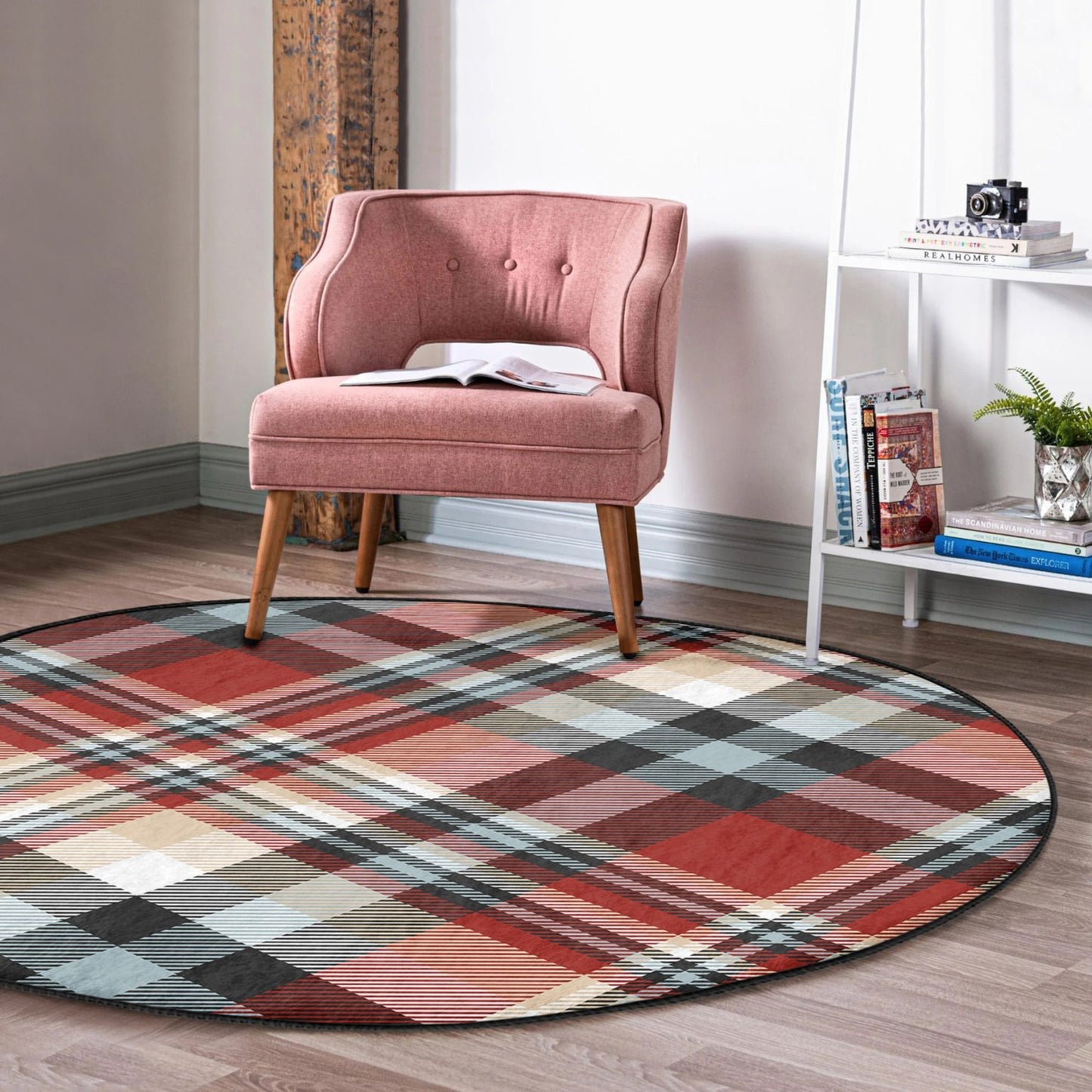 Round Patterned Floor Rug - Cozy Accent