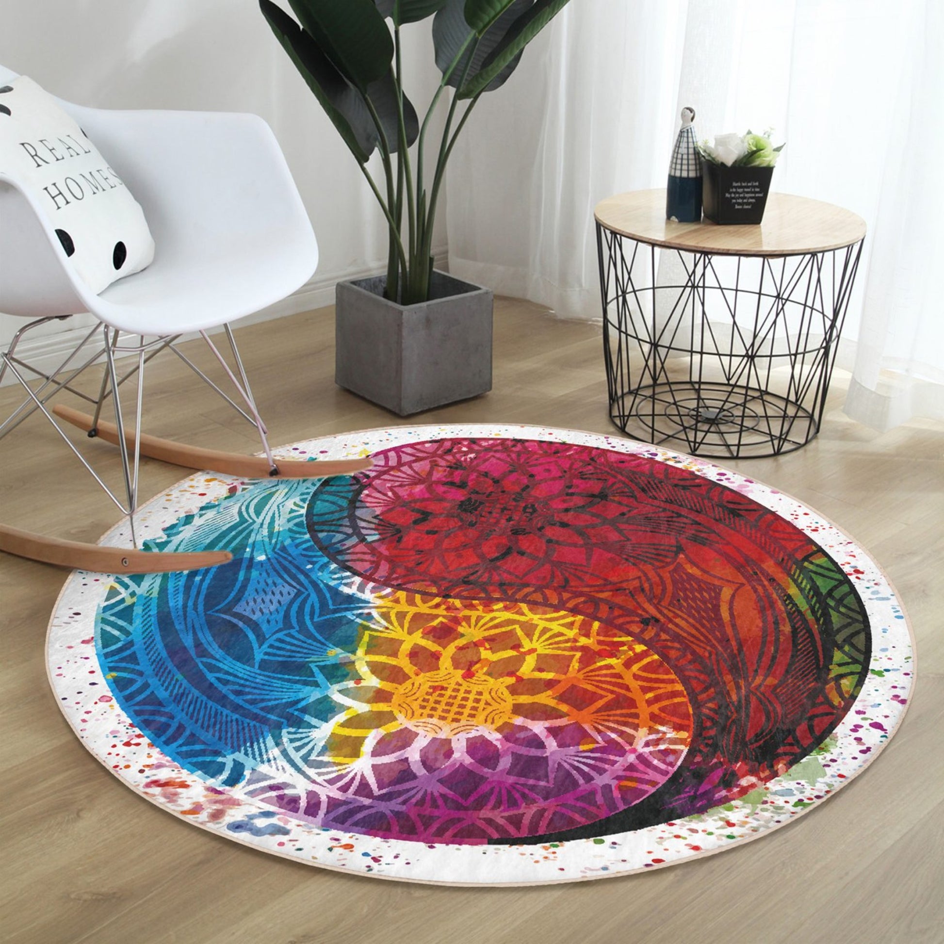 Washable Rug with Mystic Pattern - Easy Maintenance