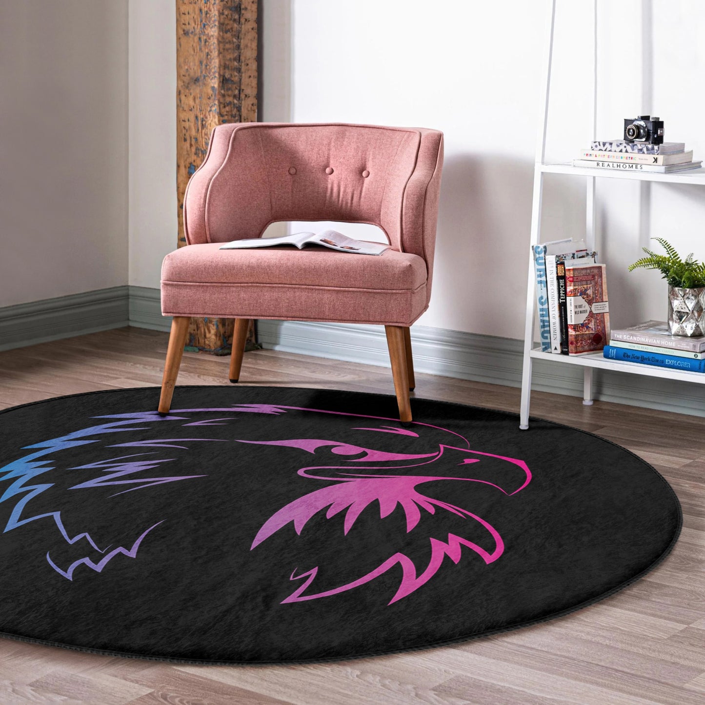 Washable Rug with Eagle Pattern - Easy Maintenance