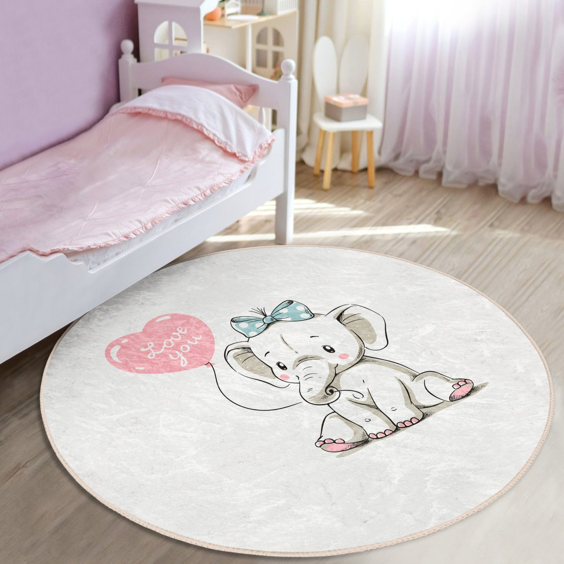 Adorable Elephant Nursery Carpet - Playful Design