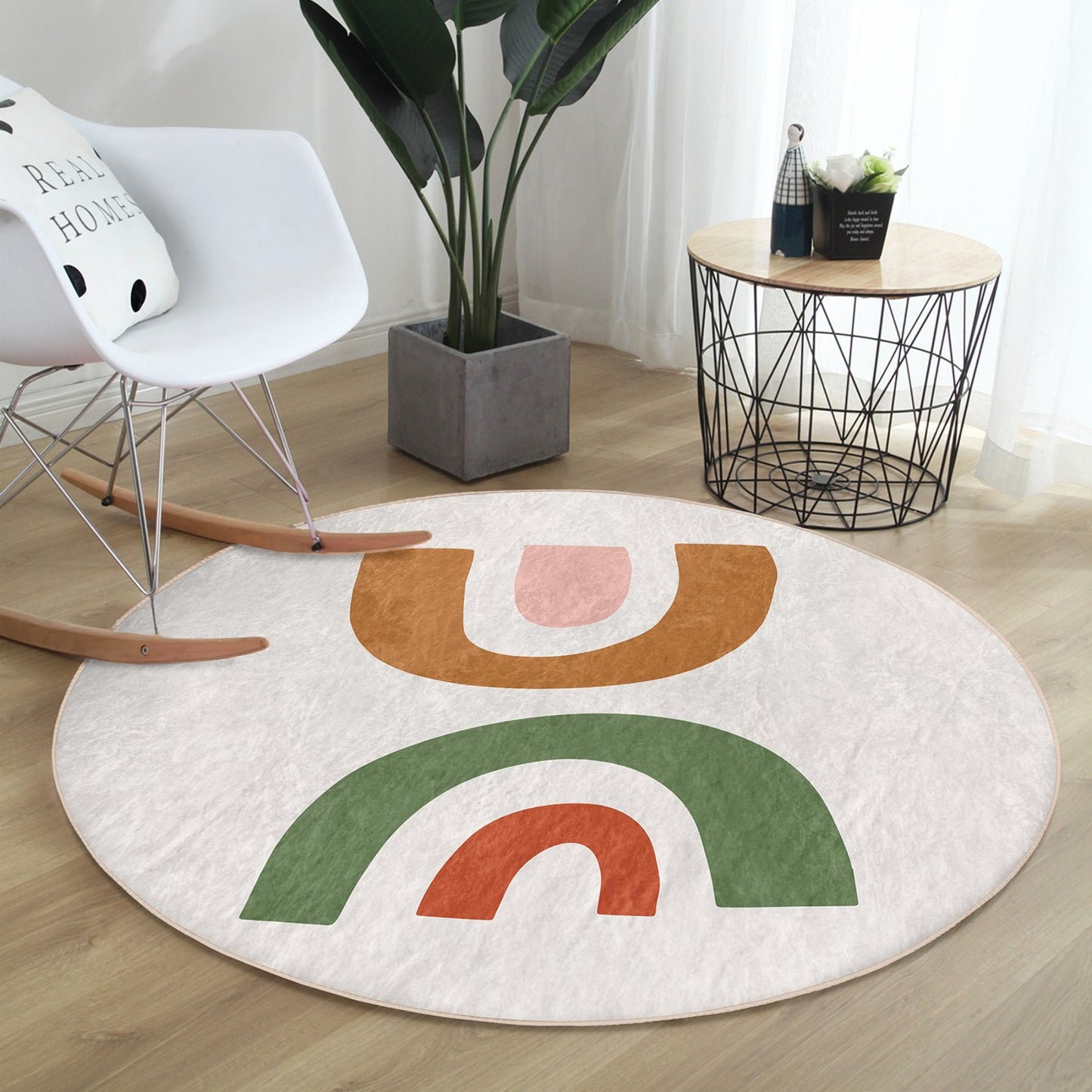 Washable Rug with Bohemian Design - Easy Maintenance