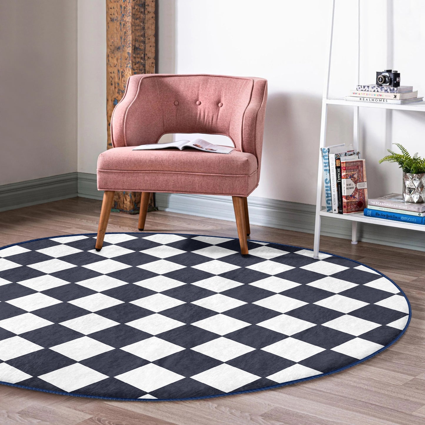 Round Patterned Floor Rug - Cozy Home Accent