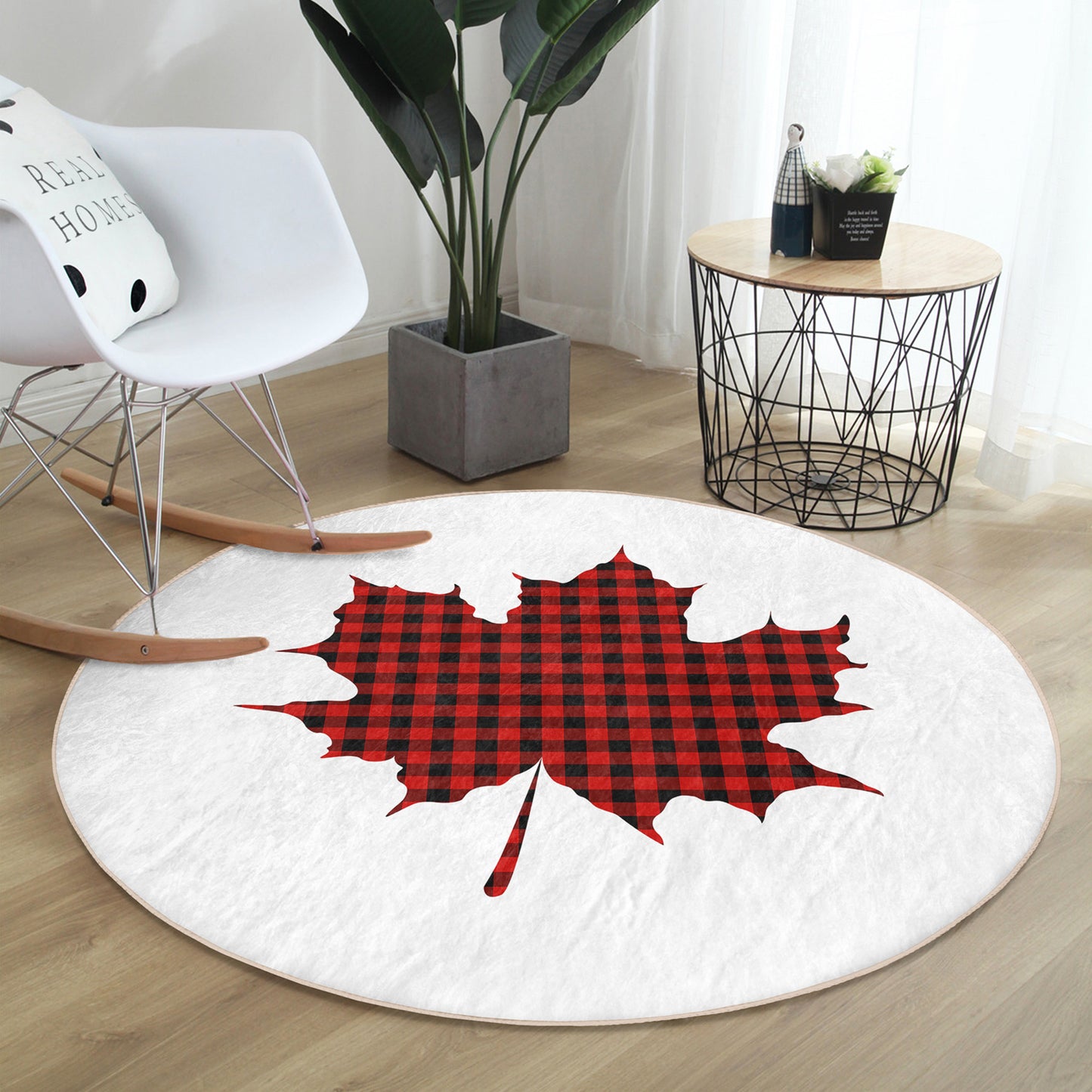 Round Patterned Floor Rug - Versatile Home Decor