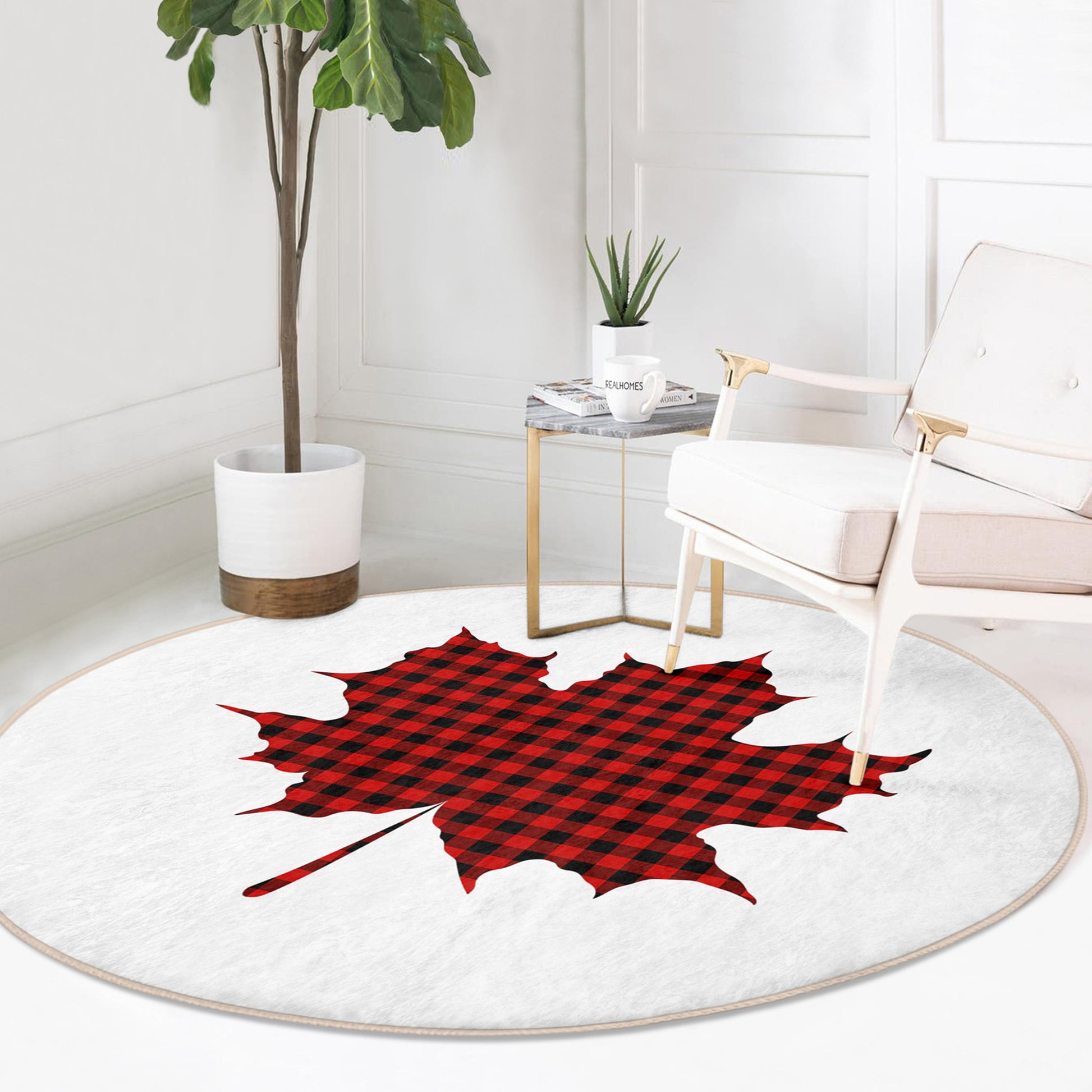 Washable Rug with Canadian Charm - Easy Maintenance