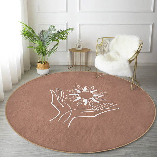Luxurious Washable Round Rugs - Tranquil Meditation Space