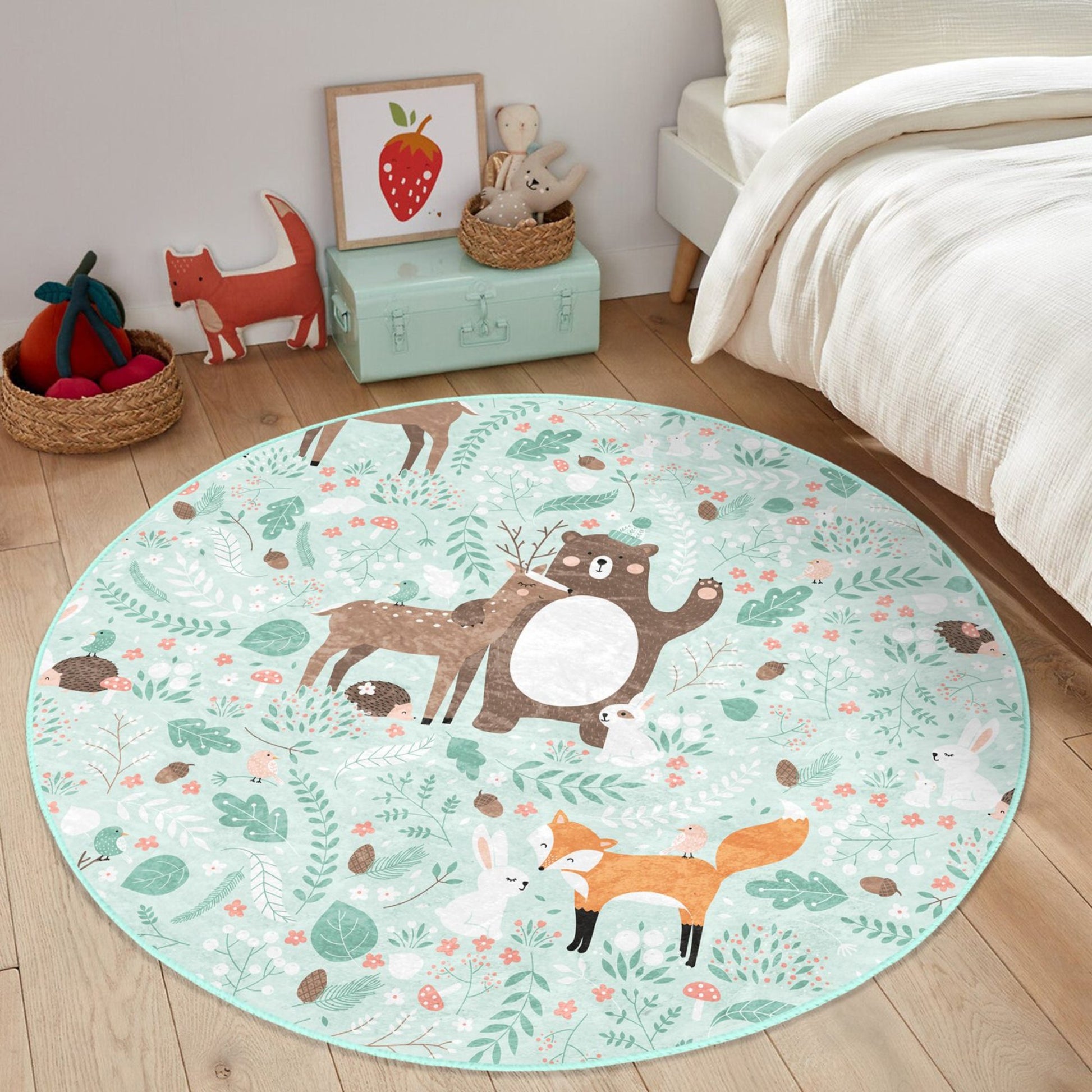 Adorable Animal Nursery Carpet - Playful Design
