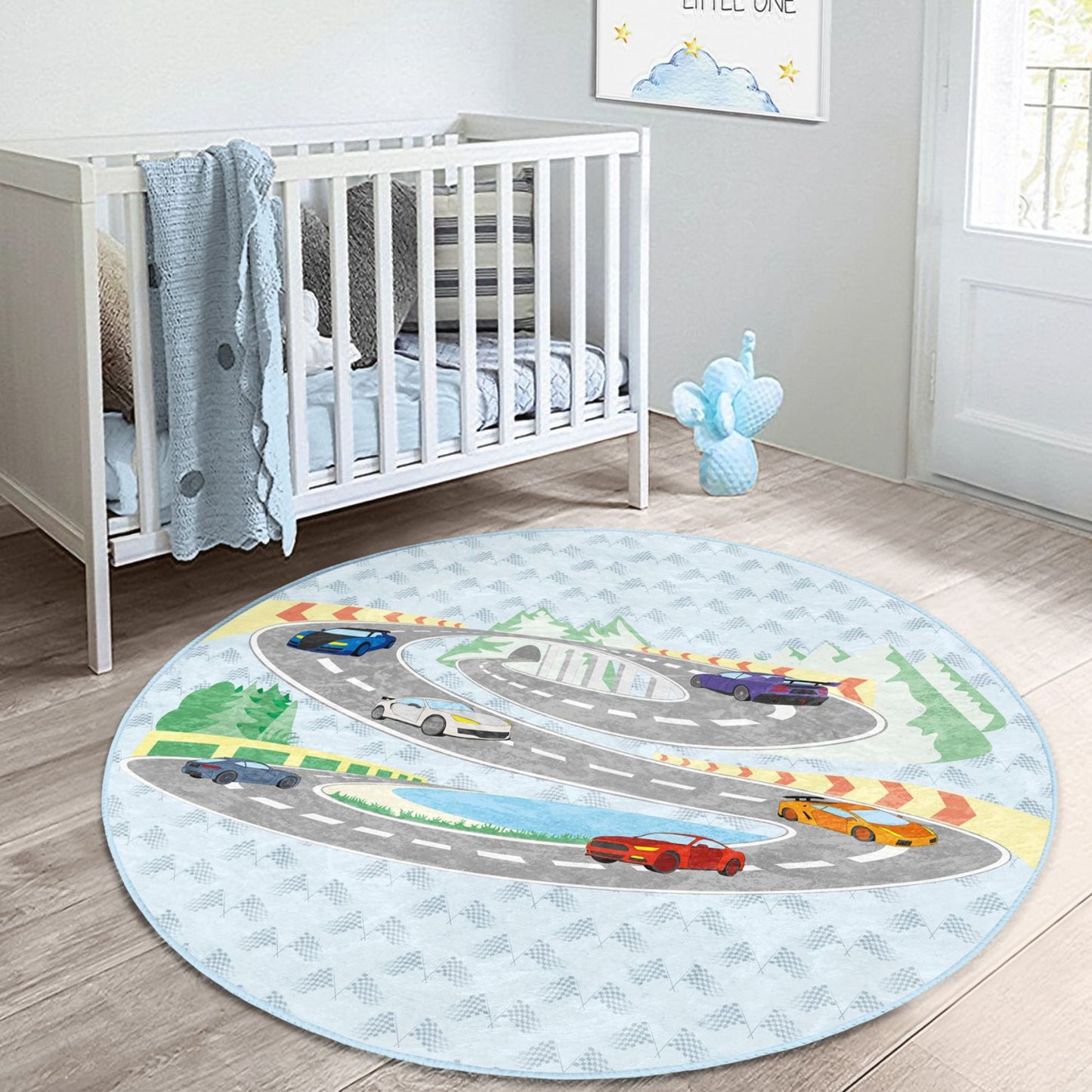 Easy-to-Clean Washable Rug for Boys' Spaces