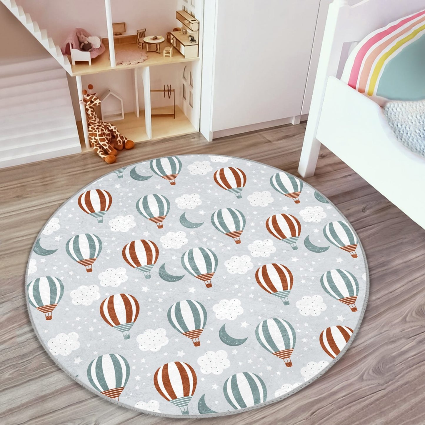 Rug with Adventure Theme for Kids' Play Area