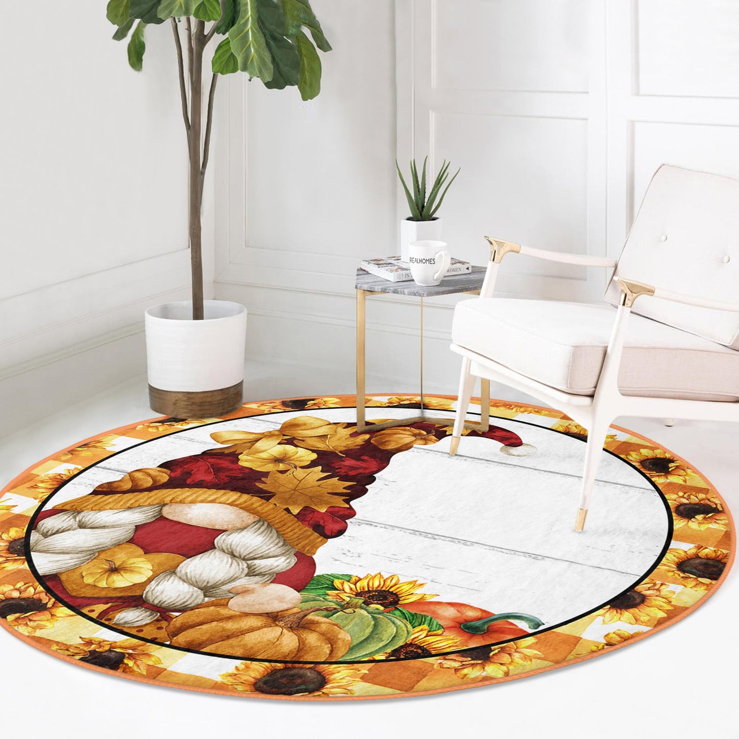 Charming Fall Gnome Rug by Homeezone