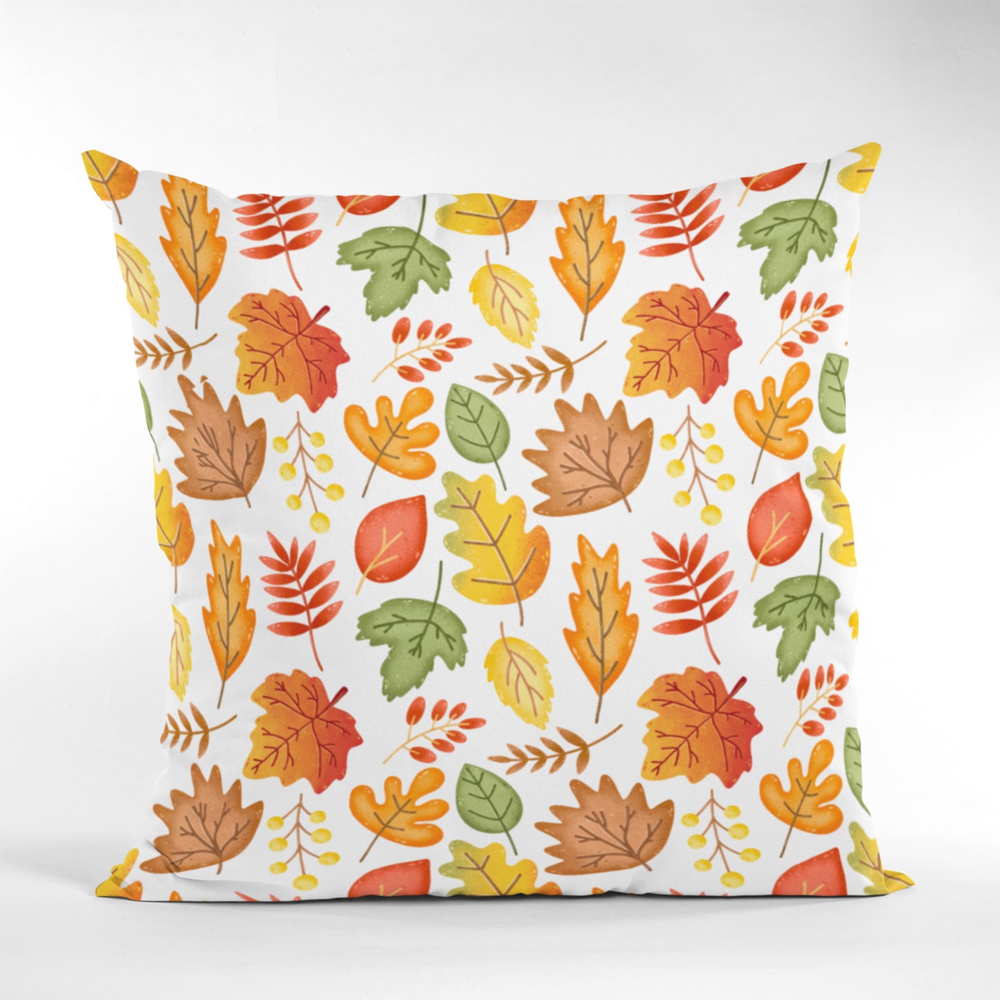 Fall Leaves Pattern Cushion Cover, Autumn Home Decoration Throw Pillow by Homeezone