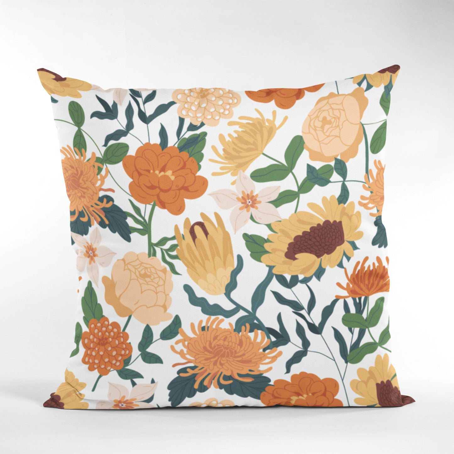 Sunflower Pattern Home Decor Throw Pillow, Living Room Decorative Cushion Covers by Homeezone