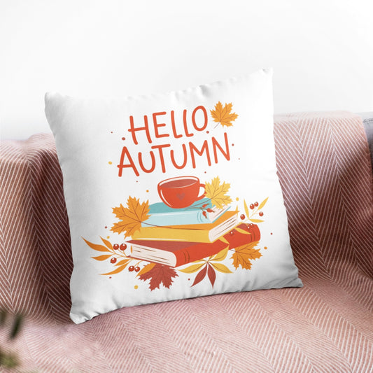 Hello Autumn Pillow Cover, Fall Season Home Decoration Pillow Case by Homeezone