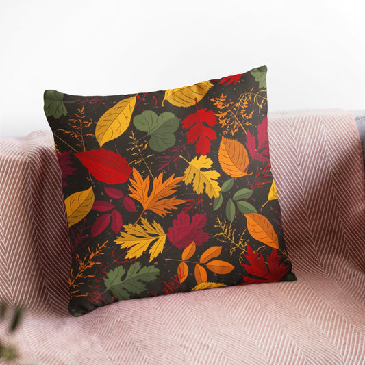 Autumn Leaves Decorative Cushion Cover, Fall Season Home Decor Throw Pillow by Homeezone