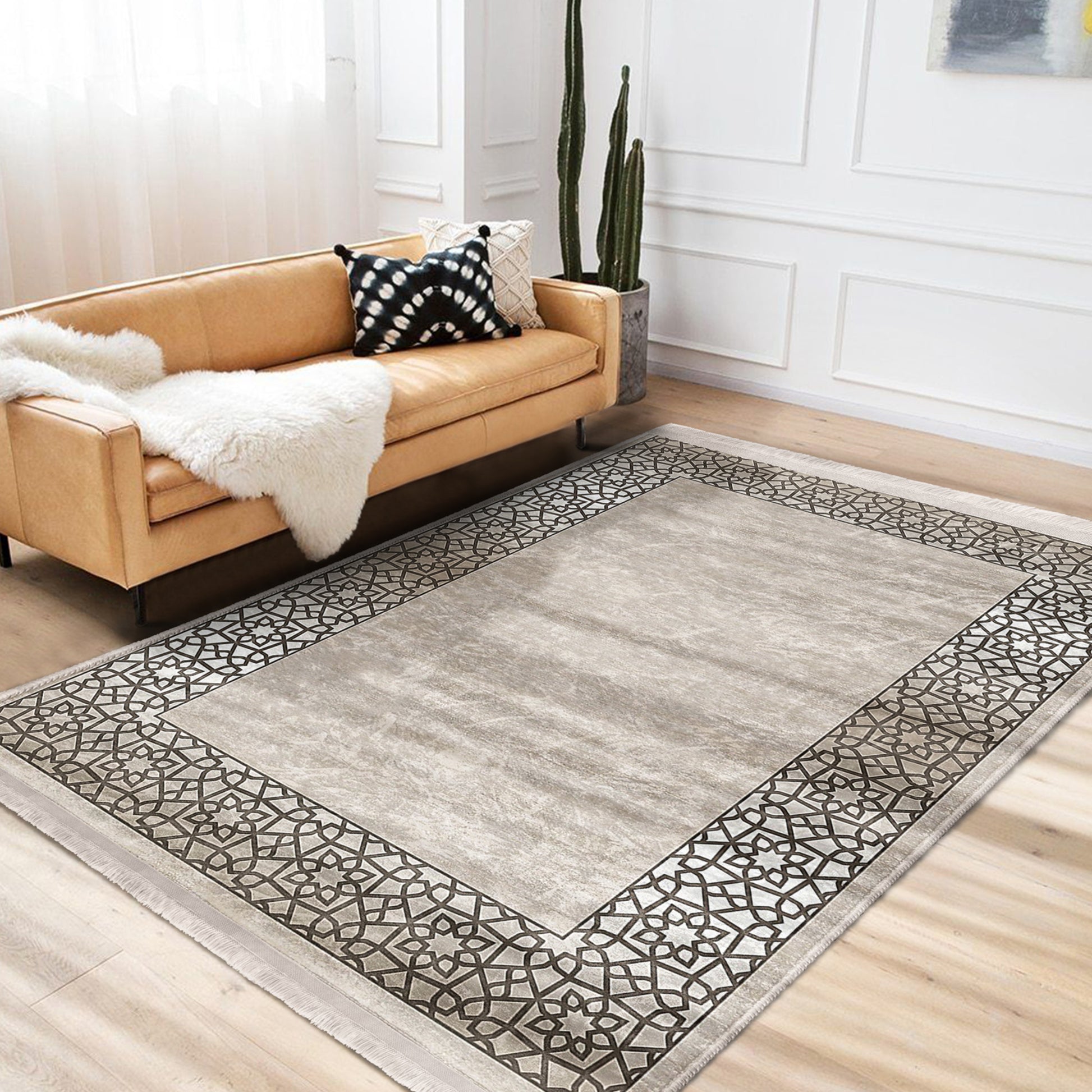 Elevate Your Decor with Classic Motifs Washable Rug