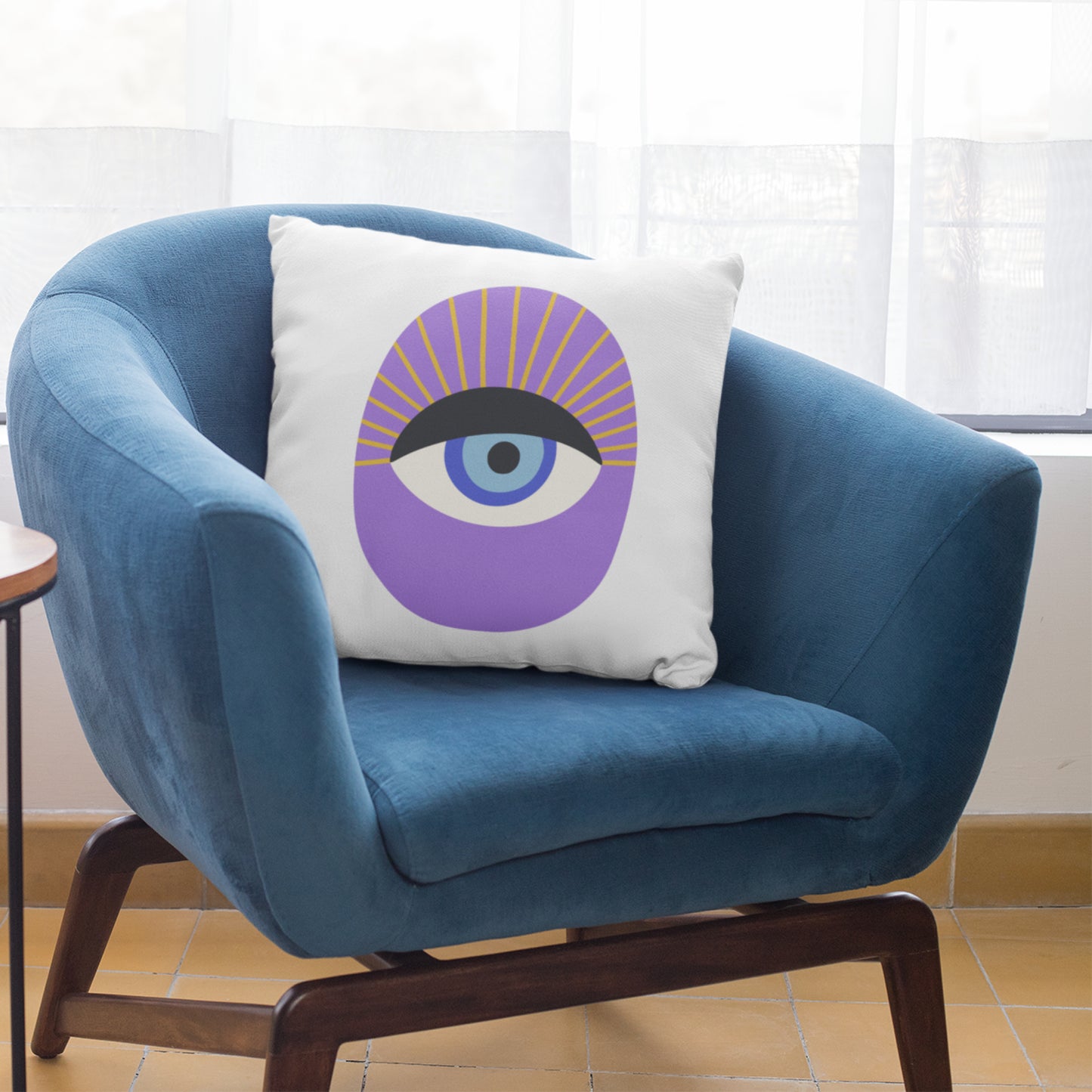 Purple Eye Pattern Cushion Cover, Living Room Decoration Pillow Cover by Homeezone