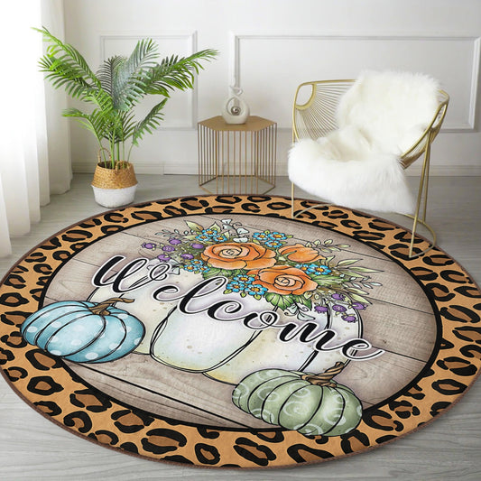 Round Welcome Accent Rug