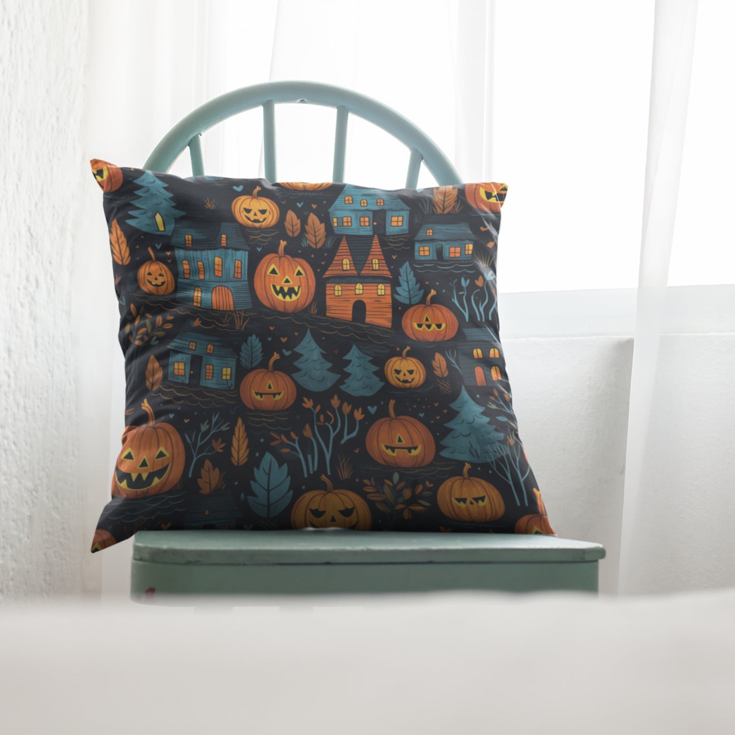 Halloween Throw Pillow, Fall Home Decor Decorative Cushion Cover by Homeezone